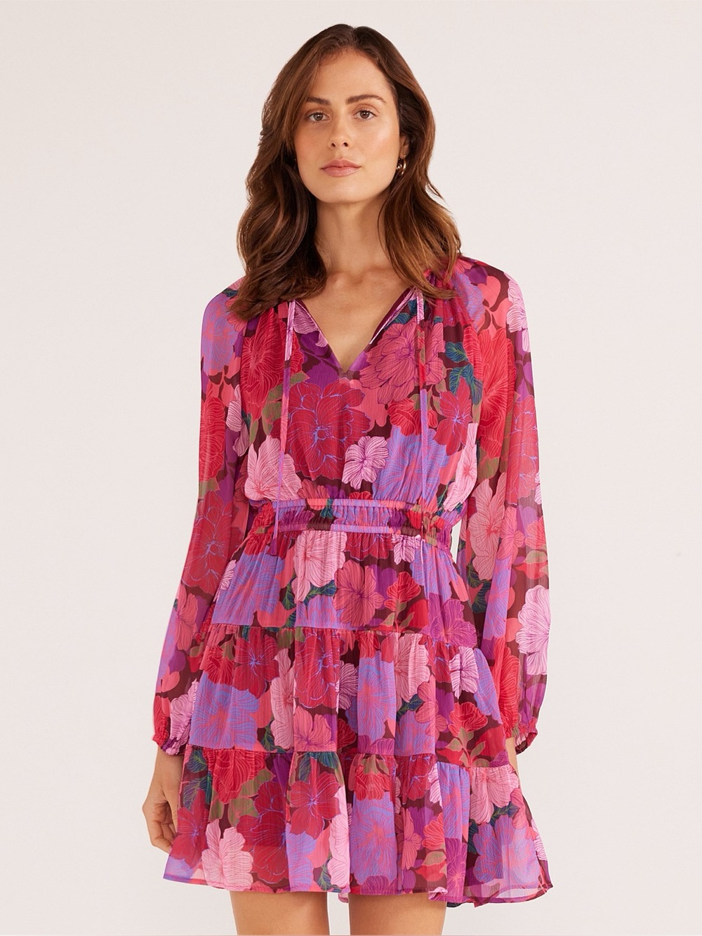 $178 Minkpink Australia Vibrant Floral Mini Cocktail Dress Women’ Size XS-S